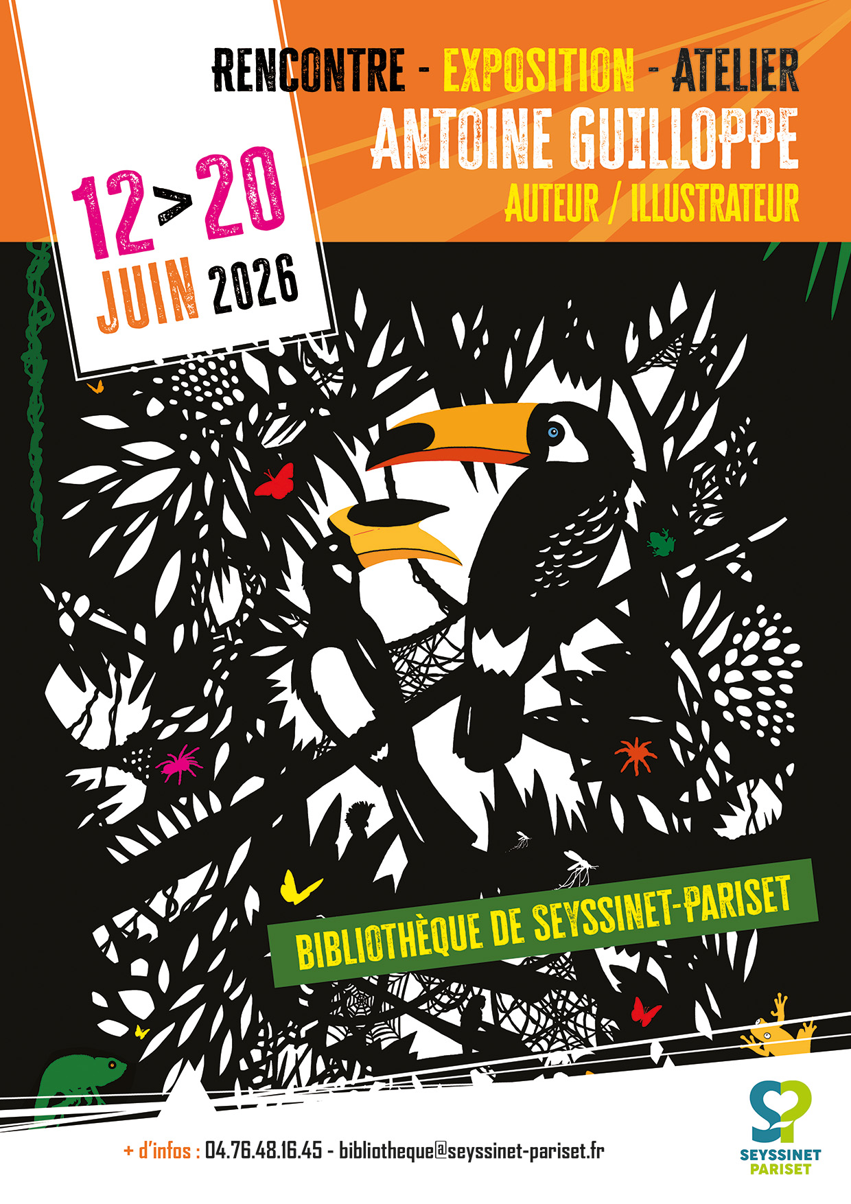Affiche de l'atelier illustrant une chauve-souris