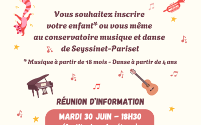 Conservatoire musique et danse – Réunion d’information