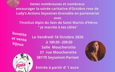 Soirée caritative Octobre Rose
